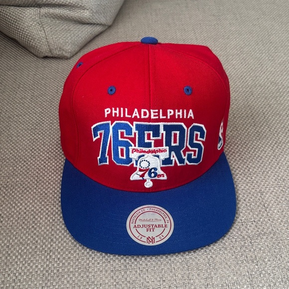 Mitchell & Ness Other - Mitchell & Ness Philadelphia 76ers Red and Blue Hat